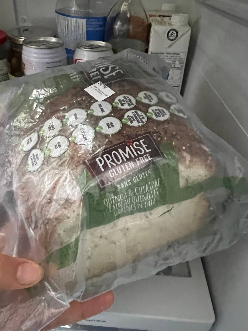 gluten-free quinoa and chia loaf bread package
