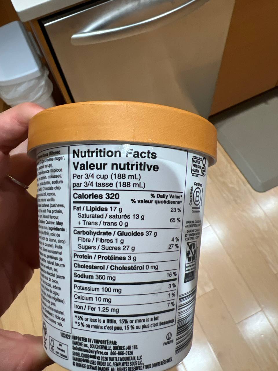 3 tbsp of the pictured ice cream