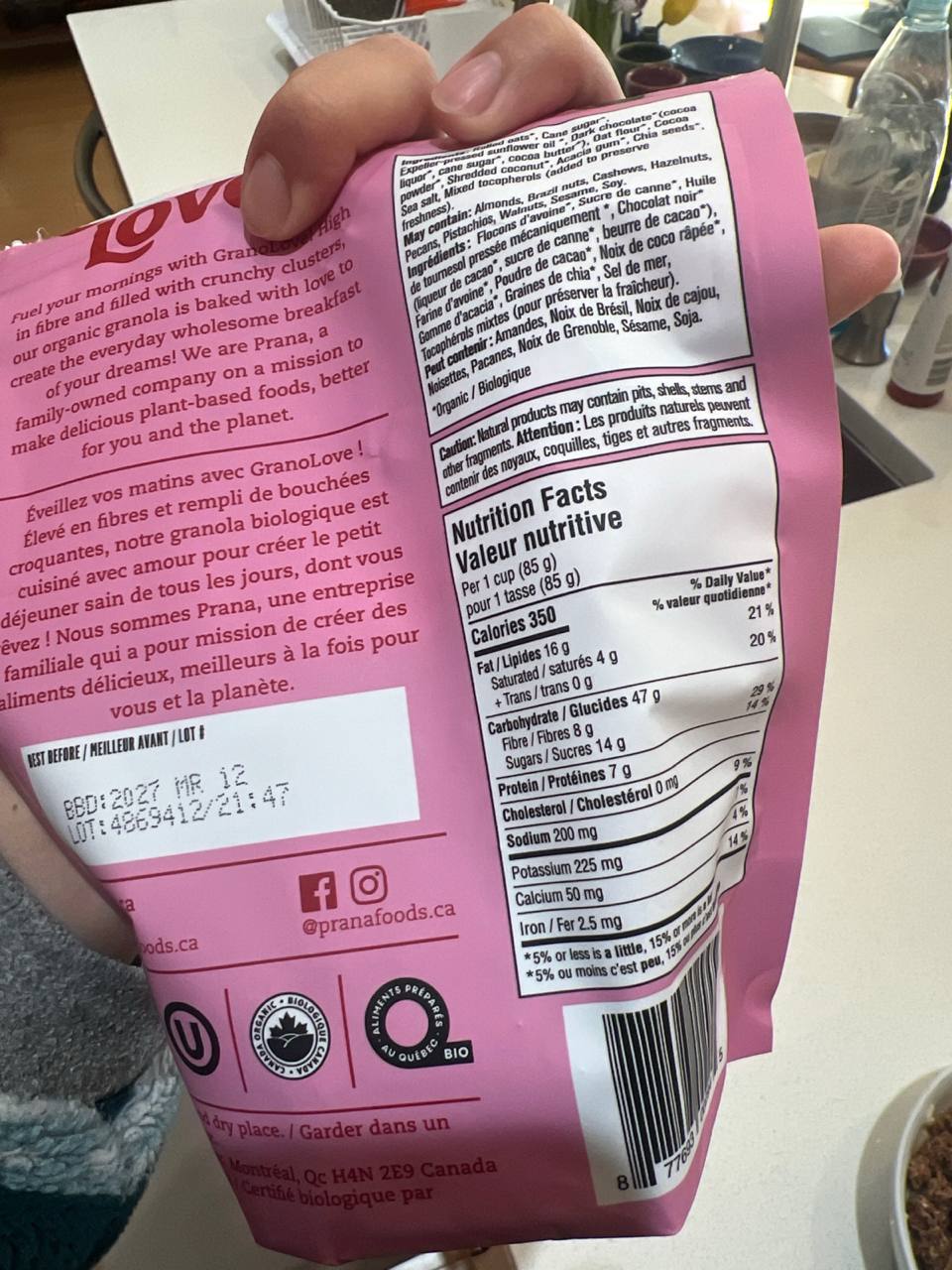 granola label