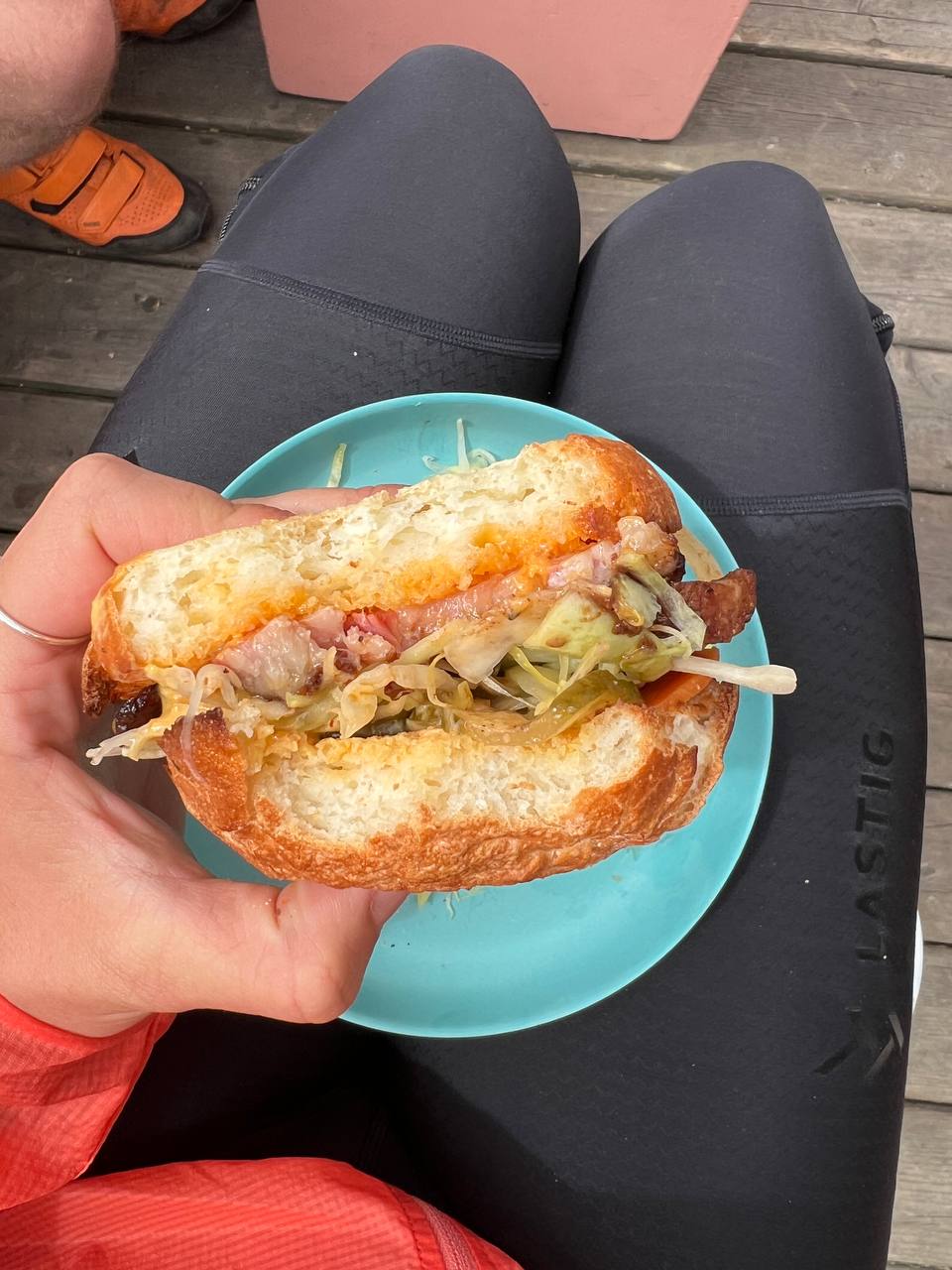 pork sandwich lunch, second view