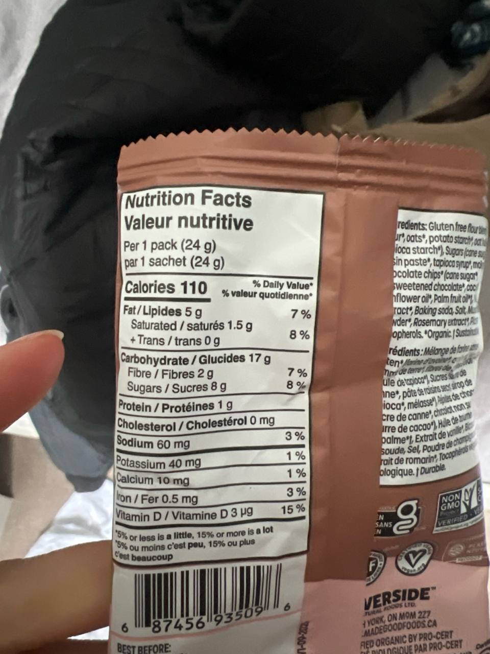 MadeGood Chocolate Chip Granola Mini pack