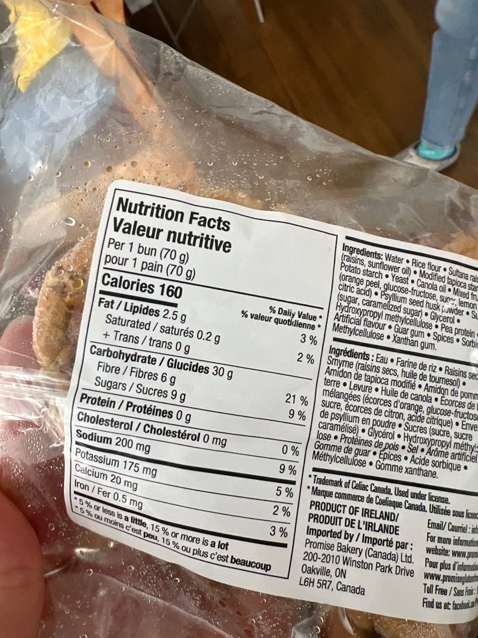 Promise Bakery gluten-free bun